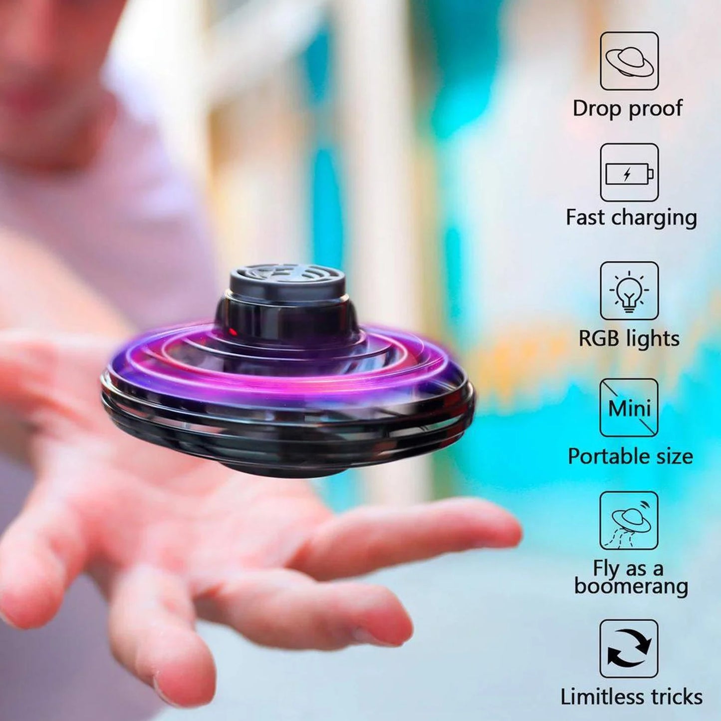 Flying spinner that always comes back to you